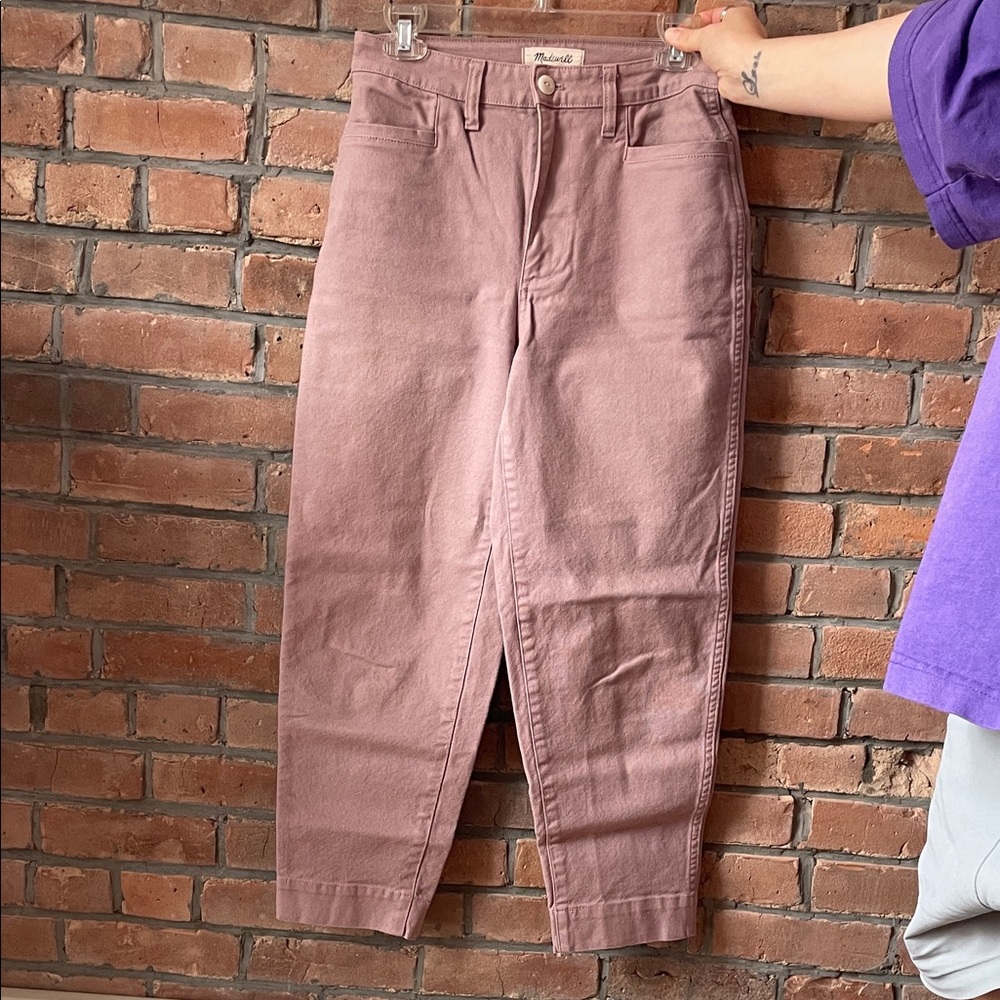 Madewell Dusty Rose Button-Fly Pants